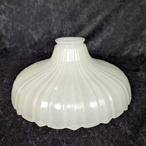 Vintage 2 1/4 inch fitting Clambroth Semi Translucent Glass Shade